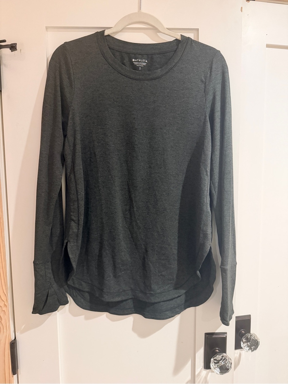 Athleta Charcoal Heather Crew Neck Tunic